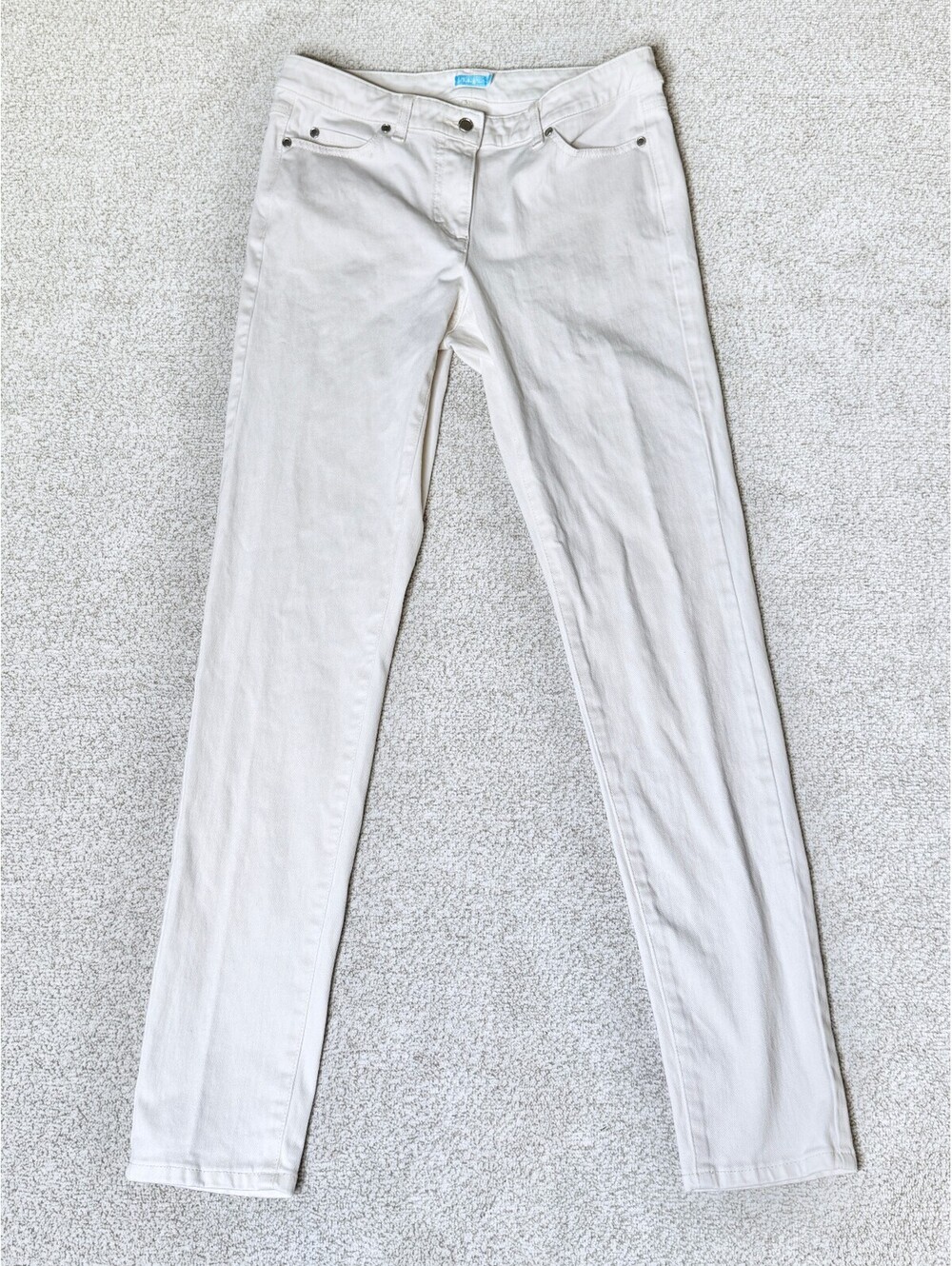 J. McLaughlin White Straight Leg Stretch Jeans Pants Size 6